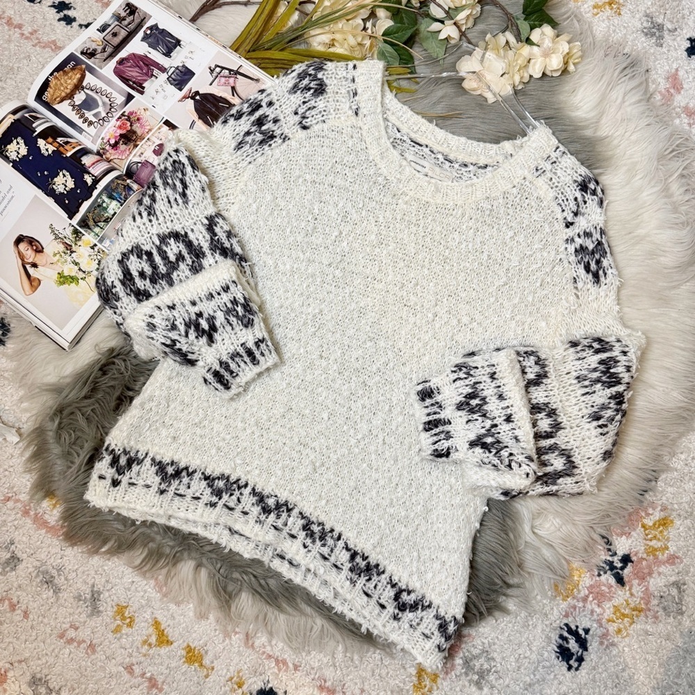 Anthropologie Pilcro Alpaca Blend Women’s Oversized Ivory Sweater Sz Small - Picture 15 of 16